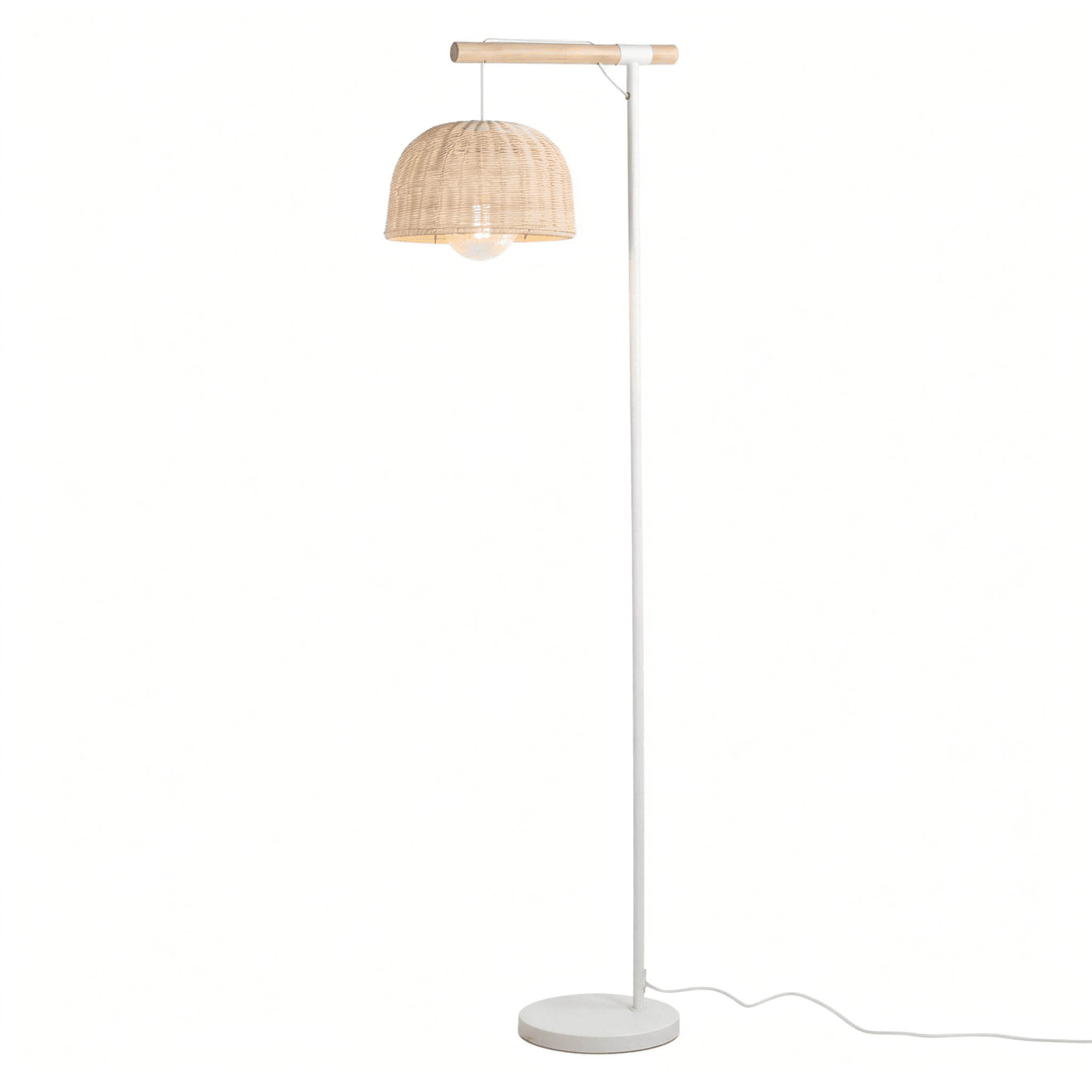 Woven Rattan Floor Lamp